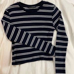 Brandy Melville Navy Striped Long Sleeve